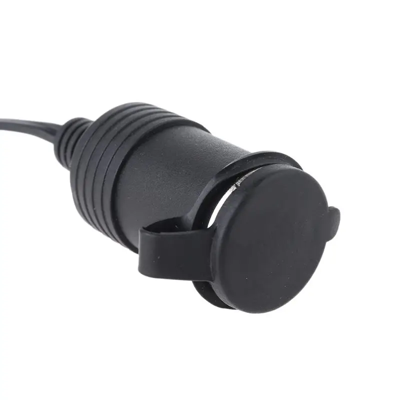 40cm Extended Hella DIN Male Plug to Standard Cigarette Lighter Socket Adapter Cable for Motorbike Motorcycle