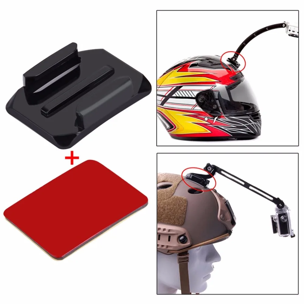 PULUZ Action Camera Accessories 2 Curved Surface Mounts With 2 Adhesive Mount Stickers Fixed For GoPro Base Parts