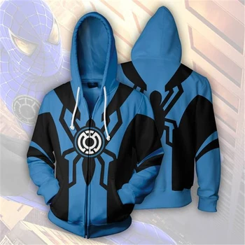 

2099 Miguel O'Hara Spider-Man Hoodies Cosplay Men fashion and leisure Hoodies Sweatsh 3D printed cardigan zipper Sweatshirts