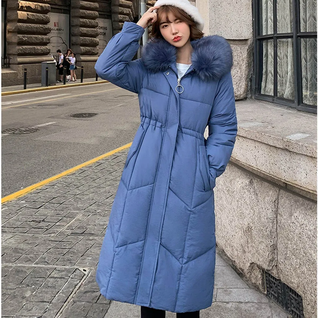 Autumn Winter Jacket Women Coat New Long Hooded Zipper Double Warm Women Jacket Winter Fur Parka Casual Streetwear Overcoat
