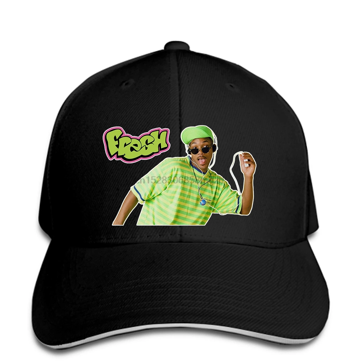 Men Baseball Cap Fresh Prince of Bel-Air MENS BLACK Will Smith Neon Snapback Women Hat Peaked | Аксессуары для одежды