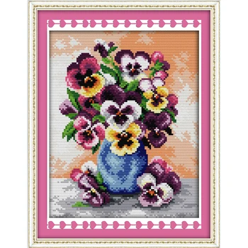 

Everlasting love Orchid (7) chinese Cross stitch kits Ecological cotton clear stamped printed 14CT DIY gift Christmas decoration