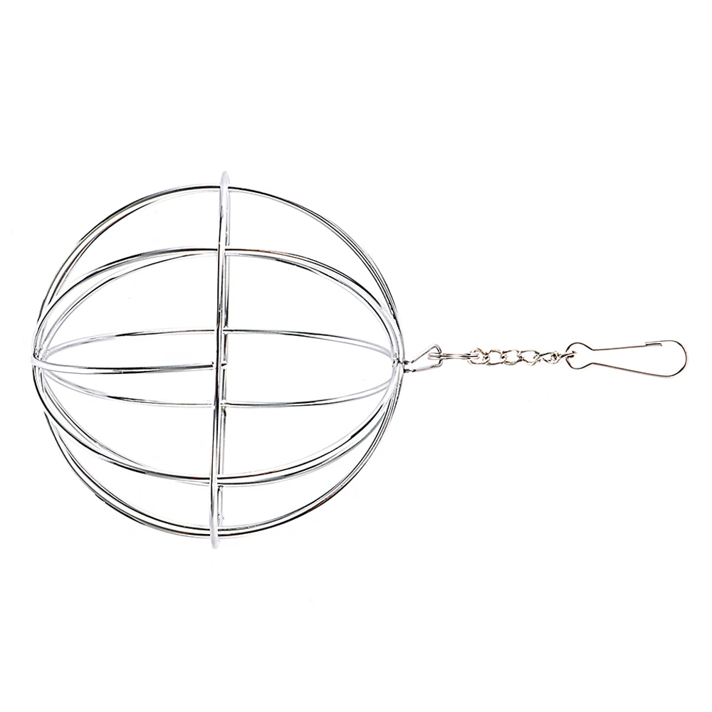 Новинка 1 шт. искусственная кожа нержавеющая сталь круглая Сфера корм дозировка