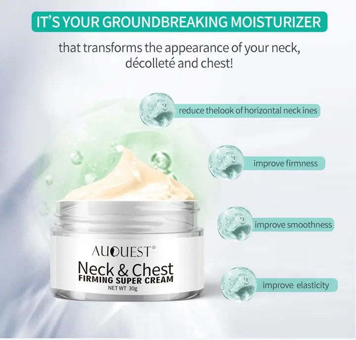 AuQuest Neck Cream Firming Rejuvenation Anti-wrinkle Firming Skin Whitening Moisturizing Neck Serum Tighten Neck Lift  Skin Care