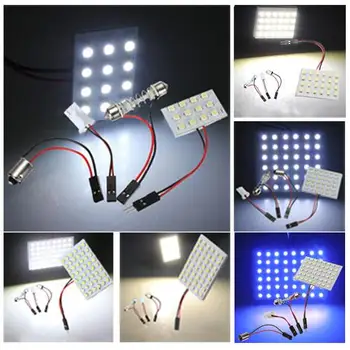 

12/24/36/48 LED 3528 SMD Car Light Panel T10 Festoon BA9S Adapter
