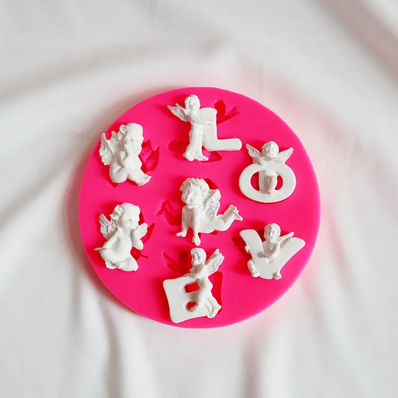3D Маленькая любовь силиконовая форма с изображением ангела помадка для