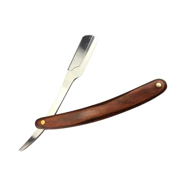 

Chic Straight Barber Edge Steel Razors Shaving Knife Folding Men Vintage Straight Edge Metal Hair Shaper Barber Razor without Bl