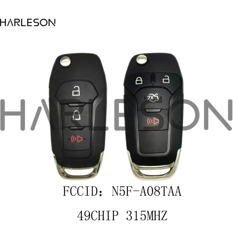 Car Remote Key For Ford F150-F550 Fusion Explorer N5F-A08TAA ID49 Chip 315 Mhz Auto Smart Control HU101 Flip Key