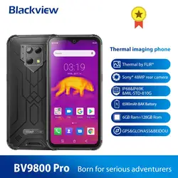 Смартфон Blackview BV9800 Pro Global First Thermal imaging, Helio P70, Android 9,0, 6 ГБ + 128 ГБ, водонепроницаемый, 6580 мАч, мобильный телефон