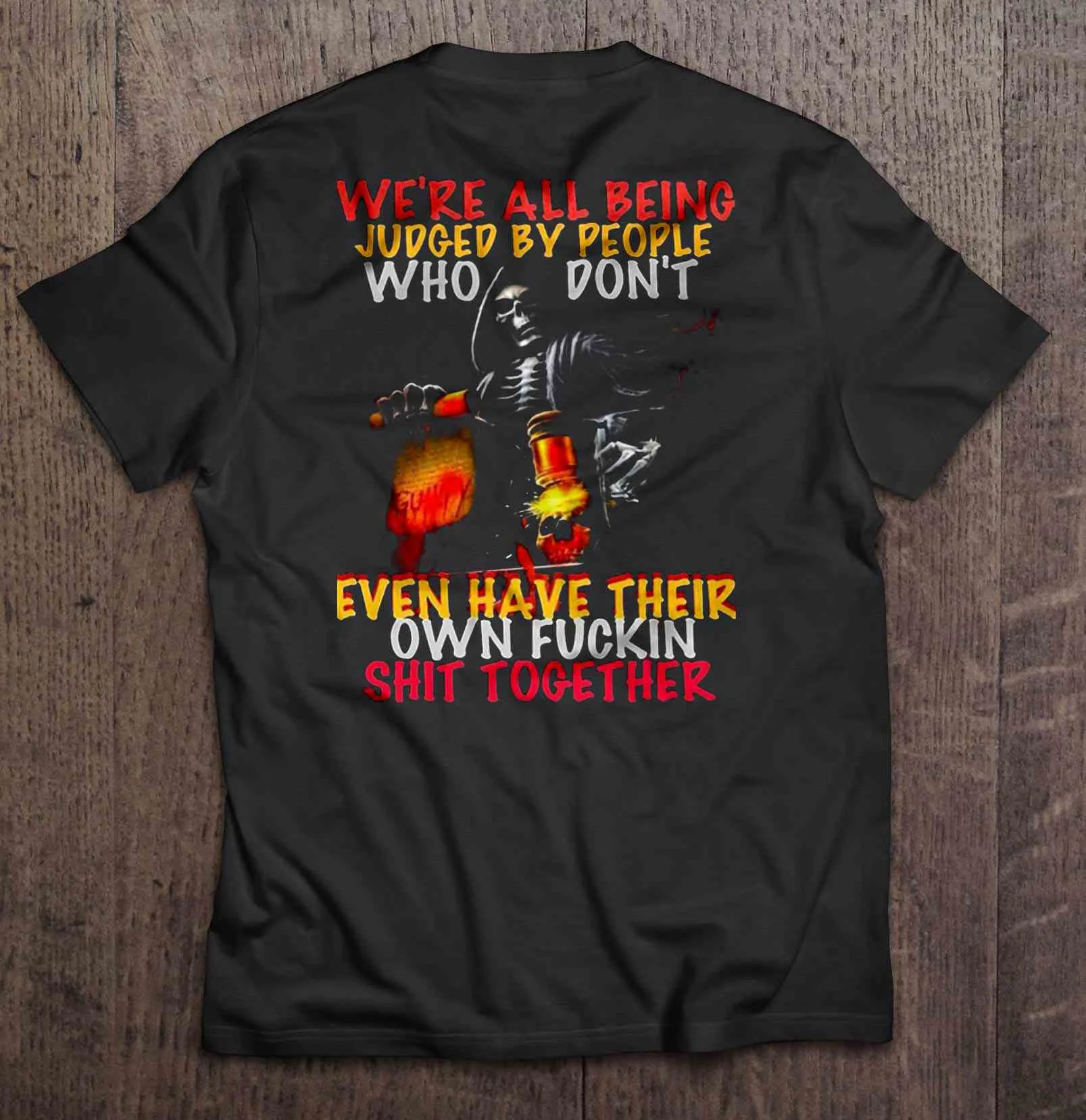 We'Re All Being Judged By People Who Don'T Even Have Their Own harajuku Streetwear Shirt Mentogether T-Shirts | Мужская одежда