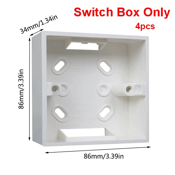 Умный светильник Xiao mi Aqara, беспроводной ключ и настенный выключатель ZiGBee с помощью приложения для смартфона, пульт дистанционного управления, комплект для умного дома mi home - Цвет: Switch box only 4pcs