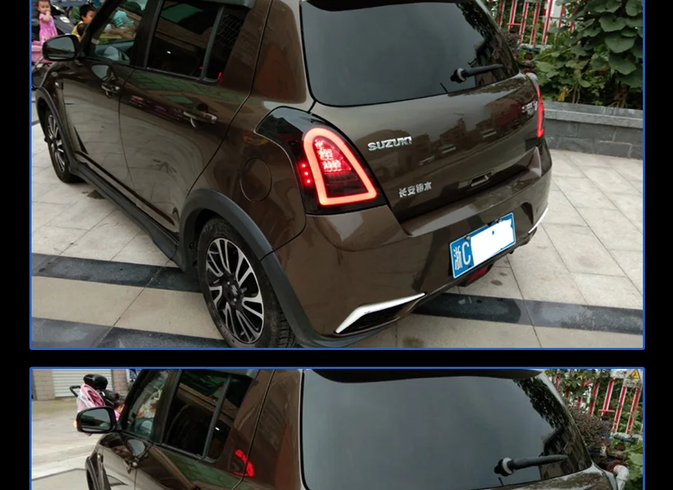 Задний фонарь для автомобиля Suzuki Swift 2004- Swift Задний светильник s светодиодный противотуманный светильник s DRL Дневной ходовой светильник тюнинг автомобильные аксессуары