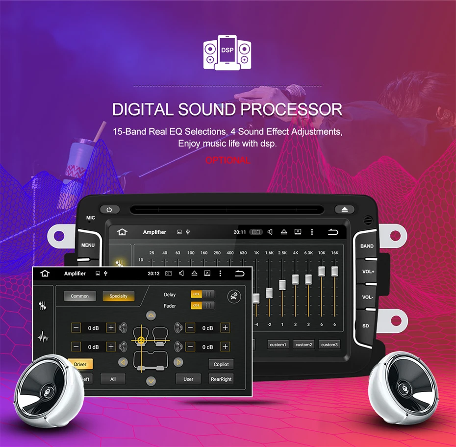 Clearance Android 9.0 Car Multimedia Player GPS for Renault Megane 8 Core RAM 4 GB DSP Auto Audio Radio 2 Din FM Central Headunit Monitor 5