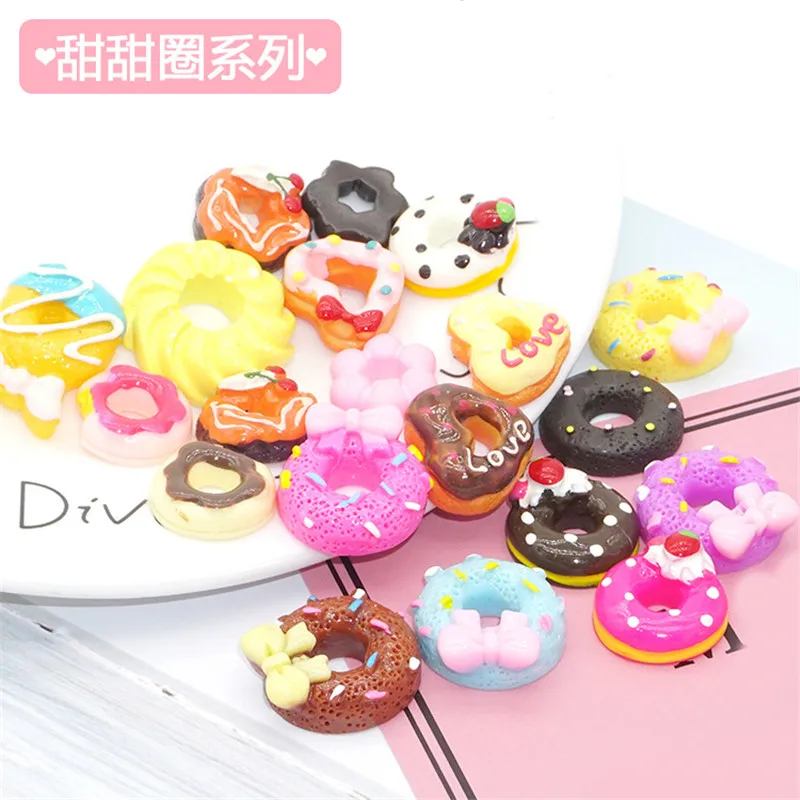 20pcs DIY Slime Charms Sweet Candy Sugar Chocolate Cake Animal Flowers Ice Cream Resin Crafts Clay Decoration Toys children Gift - Цвет: 20pcs toy 7