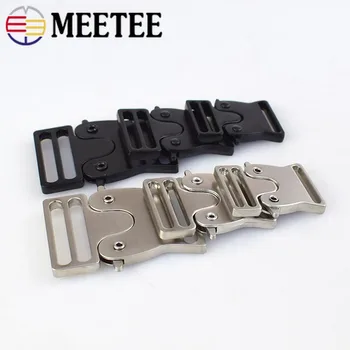 

5pcs Meetee Metal Bag Quick Side Release Buckle 25/30/38mm Dog Collar Webbing Adjust Buckle Clothes Tactical Belts Accessories