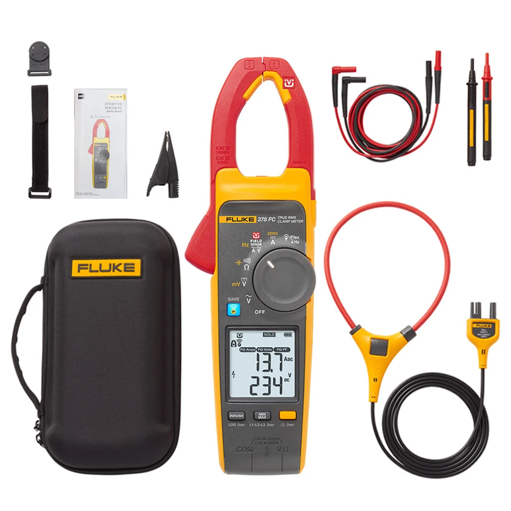 

Fluke 378 FC AC/DC Clamp Meter Non-Contact Voltage True-rms with iFlex