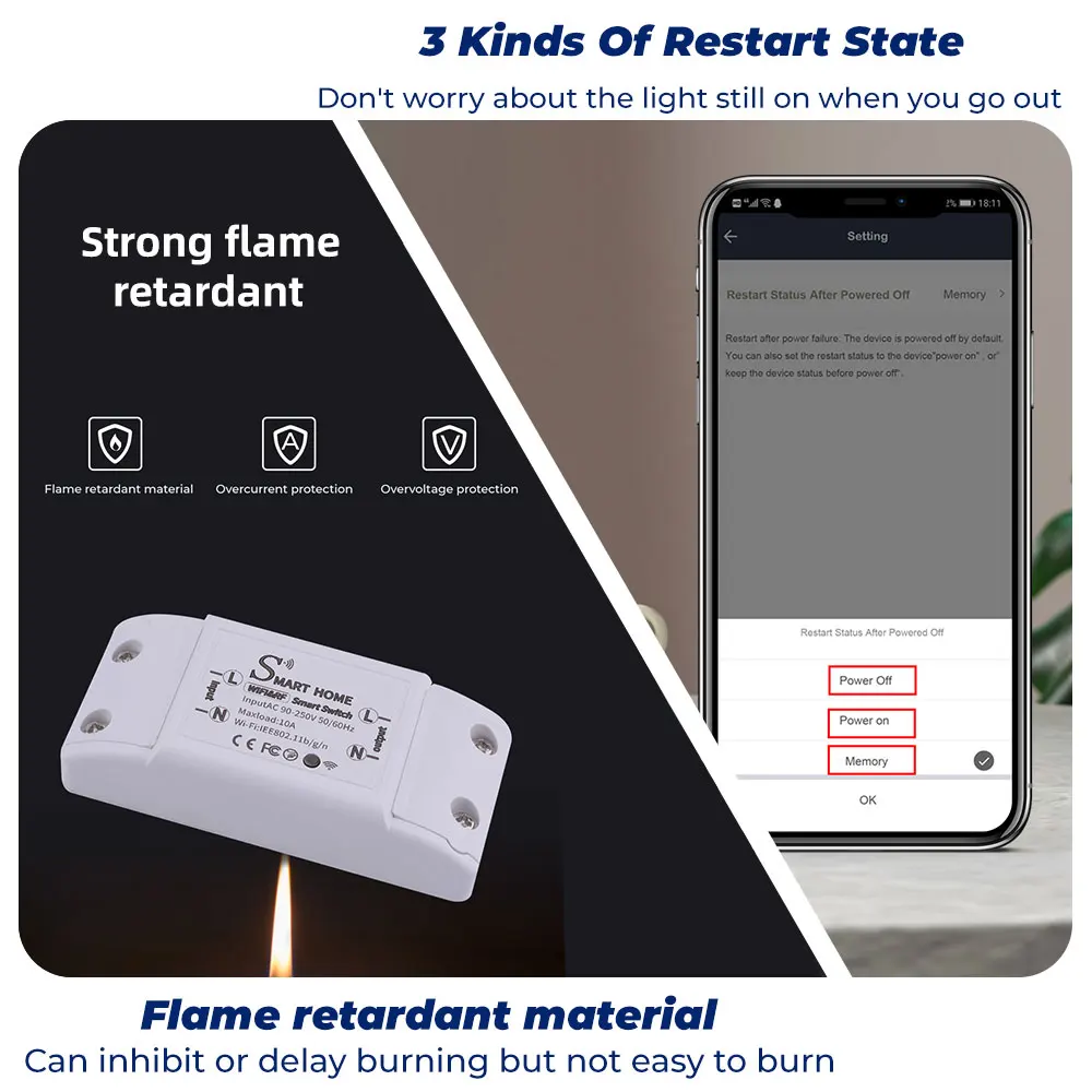 SMATRUL Smart Life APP WiFi кнопочный переключатель светильник RF 433 МГц настенный 110 В 220 DIY