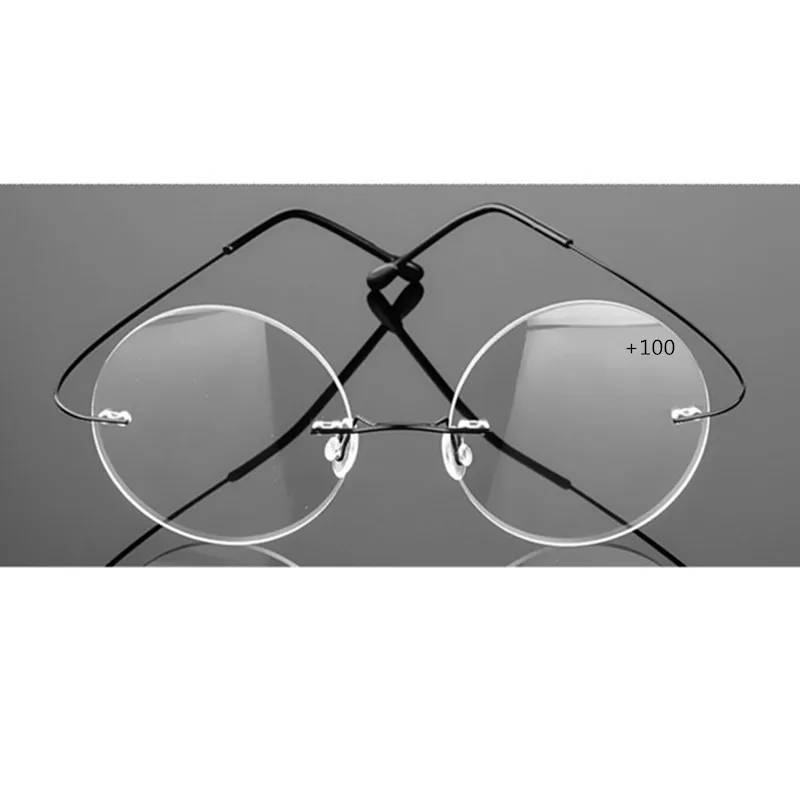 SPH+ 1,0+ 1,5+ 2,0 Легкий без оправы оправа для очков для чтения памяти титановые очки рецептурные оптические оправы