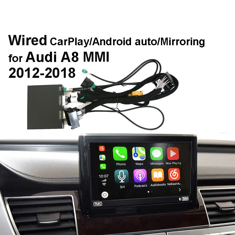 

Wired Apple CarPlay Adapter Decoder for A8 3G/3G+MMI 2010-2017 MuItimedia Interface CarPlay Car Android Auto Retrofit Kit