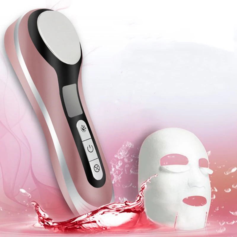 Anion Sonic Hot Cold Face Massager Beauty Skin Care Vibration Anti-Aging Firming Anti-Wrinkle Spa Machine Rechargeable