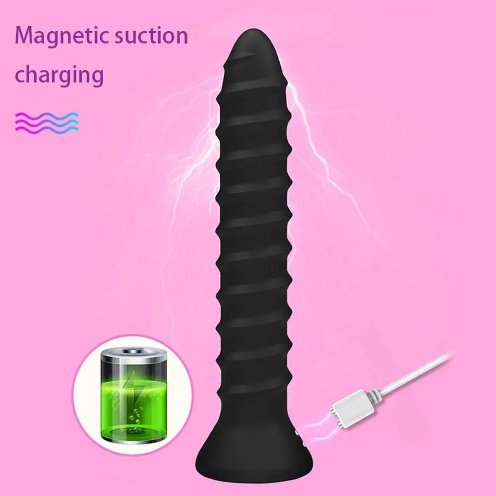 Ladies Waterproof Silent Magnetic Charging Screw Vibrator All shipping 4