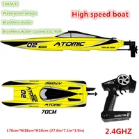 27.6 inch RC Boat 2.4Ghz 70km/h Brushless Motor  High Speed Racing Boat Model Remote Control Speedboat Control Distance 400m 1