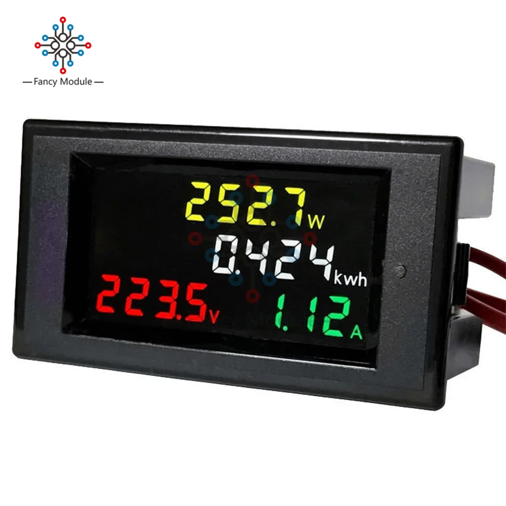 AC 80-300V 200 -450V LCD Multilmeter Voltage Ampere Power Kwh Panel Meter Voltmeter Ammeter with 100A CT | Инструменты