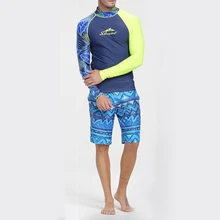 Сноркелинг дайвинг плавание серфинг костюм Мужская рубашка с длинным рукавом Футболка купальники Wakeboard Floatsuit Топы УФ Защита