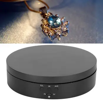 

Rotating Turntable Display Stand 2-4KG Load Bearing 3 Gears Two Way for Jewelry Battery Powered Jewelry Packaging Display Stand