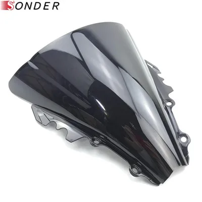 Black Wind Screen Windshield For Yamaha YZF600 YZF 600 R6 2006 2007 Motorcycles WindScreen YZF-R6 06 07 Double Bubble - Цвет: Black