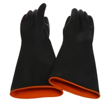 Пара 14 ''перчатки из натурального каучука кислота щелочестойкие химические перчатки