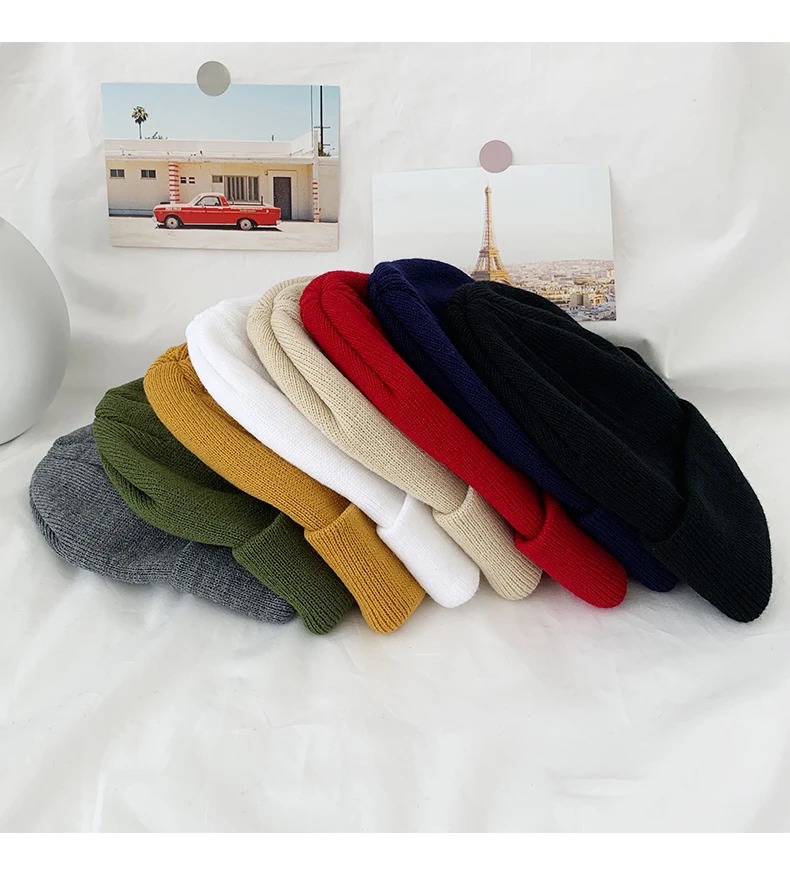 Skullies, женская зимняя шапка, женская пара, Корейская версия, смайлик, для студентов, Вязанная, для женщин, высокое качество, высокоэластичные шапки