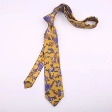 Спиннинг галстук с принтом 7 см мужской и женский студенческий Профессиональный Повседневный Модный свадебный Английский узор