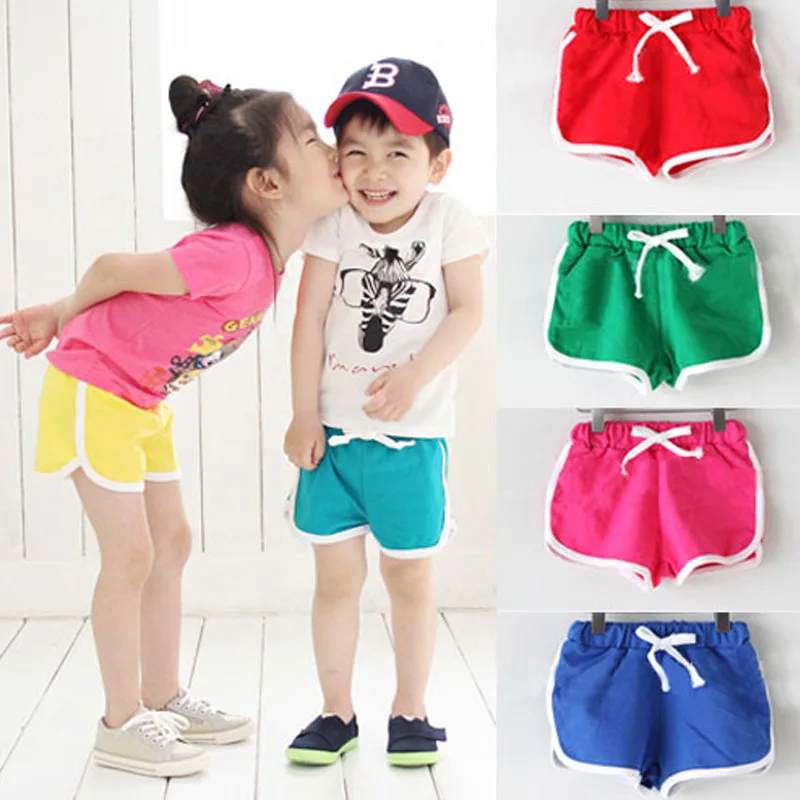 

2019 bailiweini Children Pure Cotton Plain Color Sports Multi-color Shorts Child Shorts