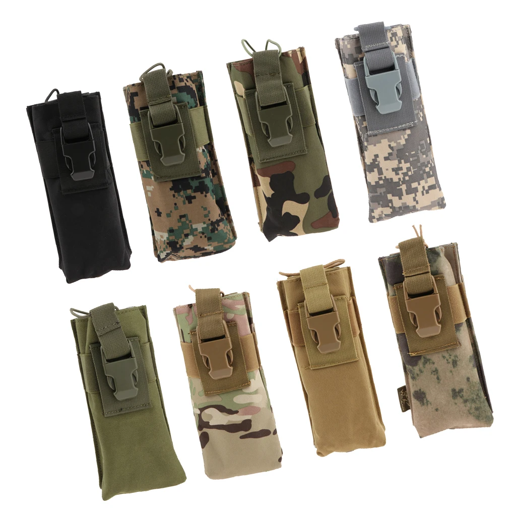Outdoor Large Size Walkie Talkie Pocket Outdoor Mineral Water Bottle Bag Walkie Talkie Holder Holster Case Camouflage Pocket