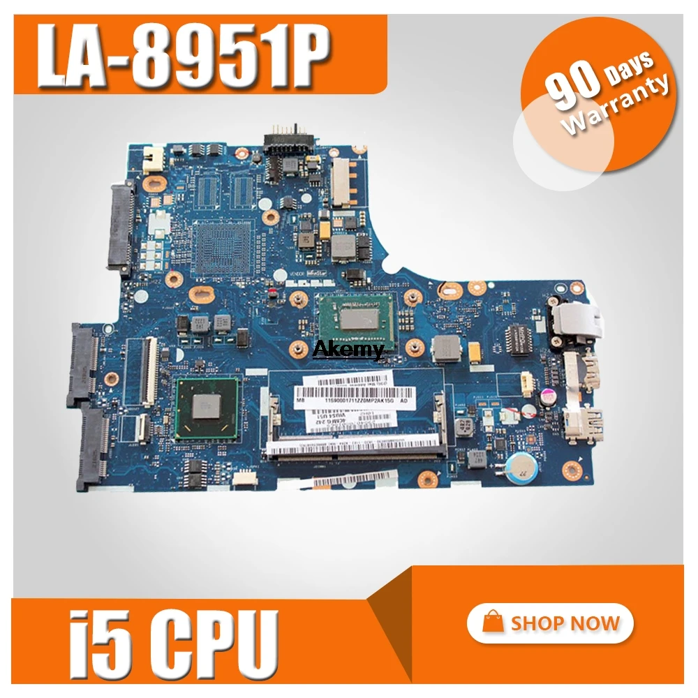 

AKEMY VIUS3/VIUS4 LA-8951P For Lenovo S400 S300 Laptop Motherboard i5 CPU DDR3 Free Shipping 100% test ok