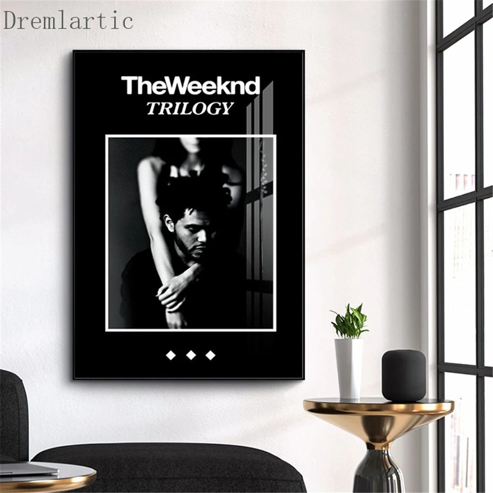 The Weeknd Трилогия холст постер из шелковой ткани современный стиль печать вечерние
