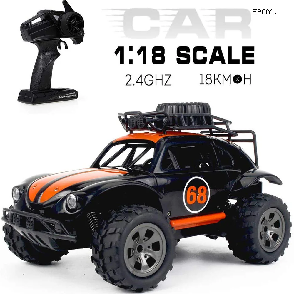 EBOYU 1816A RC автомобиль 2,4 GHz 1/18 2WD большое колесо внедорожный пульт дистанционного управления грузовик King RTR для детей начинающих