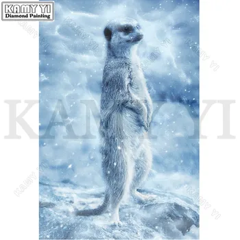 

5D DIY Diamond Painting "Ferret" Embroidery 100% Full Round Diamond Cross Stitch Scenery Rhinestone Mosaic Painting Decor Home