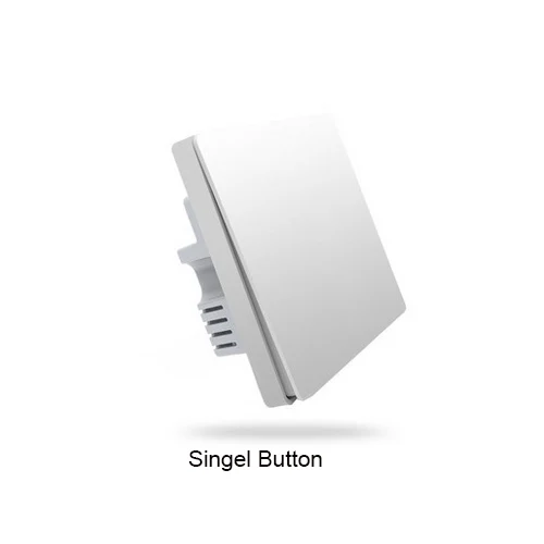 Single button Xiao mi Aqara умный переключатель светильник с дистанционным управлением ZiGBee wifi беспроводной ключ настенный выключатель Умный дом работа с mi jia mi Home APP - Цвет: Single button
