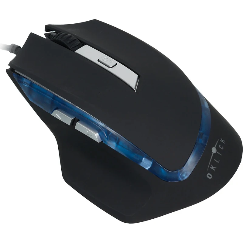 Мышь Oklick 715G черный оптическая(1600dpi) USB игровая(6but