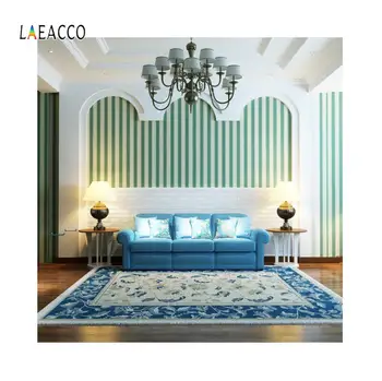 

Laeacco Photographic Backdrop Interior Modern Wooden Floor Sofa Greenery Customized For Photography Backgrounds For Photo Studio