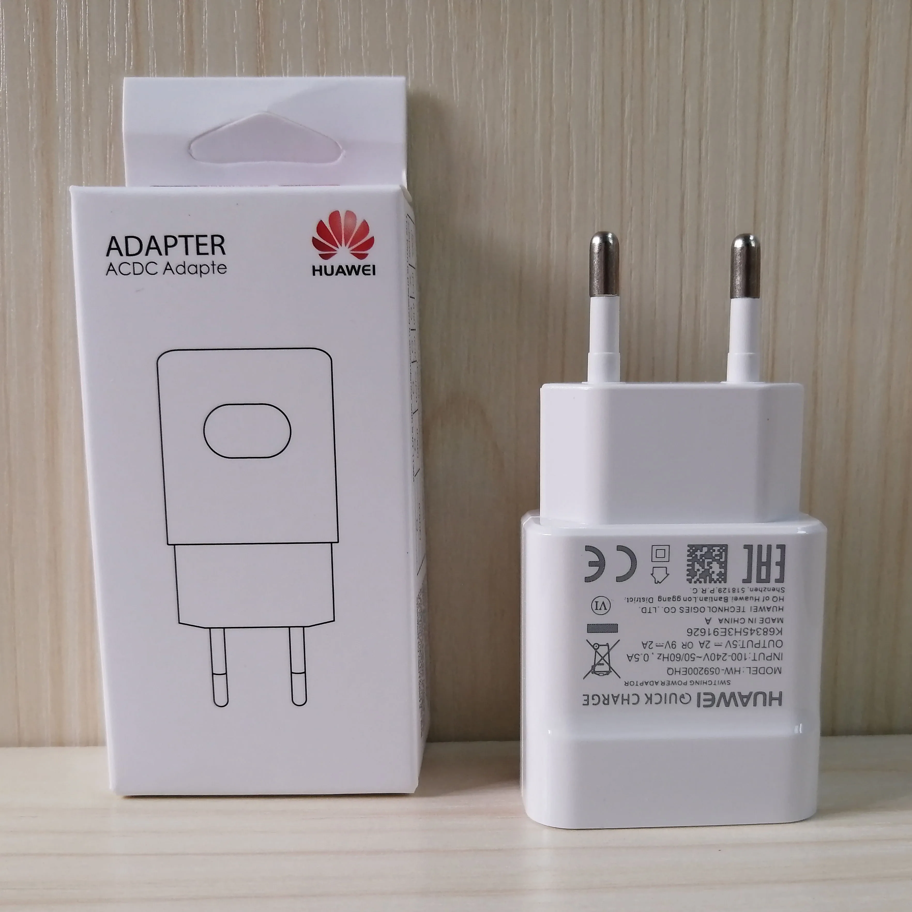 Only EU Charger Оригинальное быстрое зарядное устройство huawei QC2.0, 9 В, 2 А, штепсельная вилка европейского стандарта, Usb 3,1, кабель type-C, адаптер быстрой зарядки для P30 lite P9 P10 P20 Nova 3 4 4e - Тип штекера: Only EU Charger