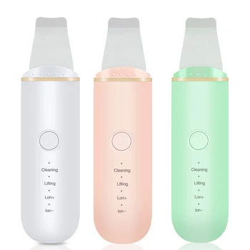 

Ultrasonic Skin Scrubber Vibration Face Spatula Blackhead Remover Facial Scrubber Shovel Clean Cavitation Peeling Facial Lifting