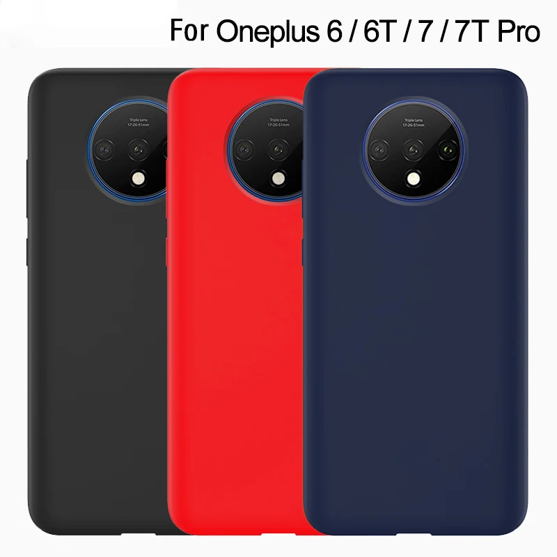 

For Oneplus 7T Pro Case Fashion Liquid Silicone Soft Case For OnePlus 7 7T Pro 6 6T Case Full Protection One Plus 6t Back Cover
