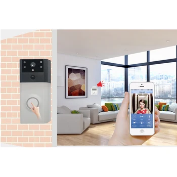 

ROLLUP iHome6 Mirilla WiFi Doorbell r&Video IP Door Camera IR Night VisionHD 2.0MP Camera PIR Motion Detection Remotely Control