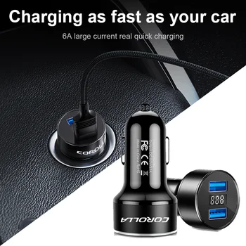 

3.1A Dual Screen USB Universal Car Charger for iPhone Phone for Toyota corolla 2020 2014 2015 2017 12016 2019 2016 accessories