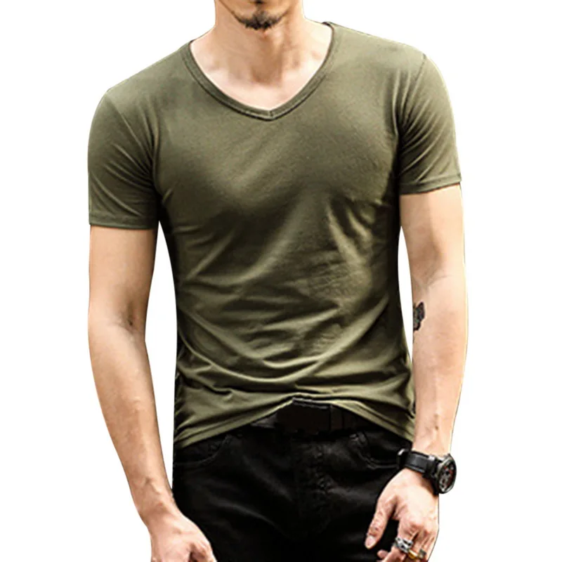 Модные мужские футболки Torridity, спортивная одежда, футболки, мужская одежда с рукавом, повседневная хлопковая тонкая футболка с круглым вырезом для фитнеса - Цвет: C Green
