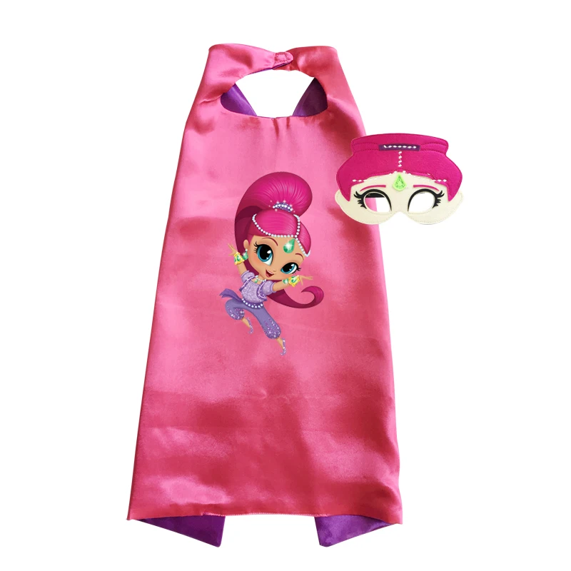 Shimmer and Shine Costume Cape with mask Girls Costume Halloween Costumes Anime Cosplay for Birthday Party