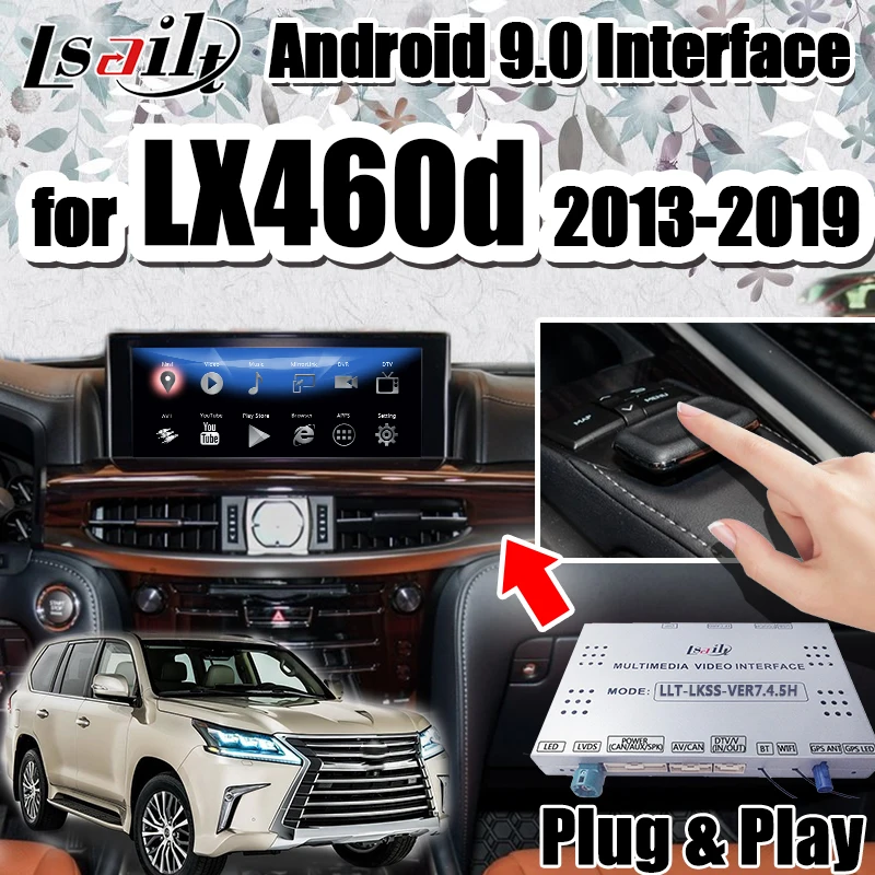 64 Гб Carplay и мультимедийный видеоинтерфейс для Lexus LX460d LX570 2013 2020 с YouTube Android Auto Netflix